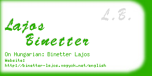 lajos binetter business card